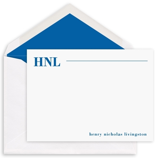 Initial Statement Flat Note Cards